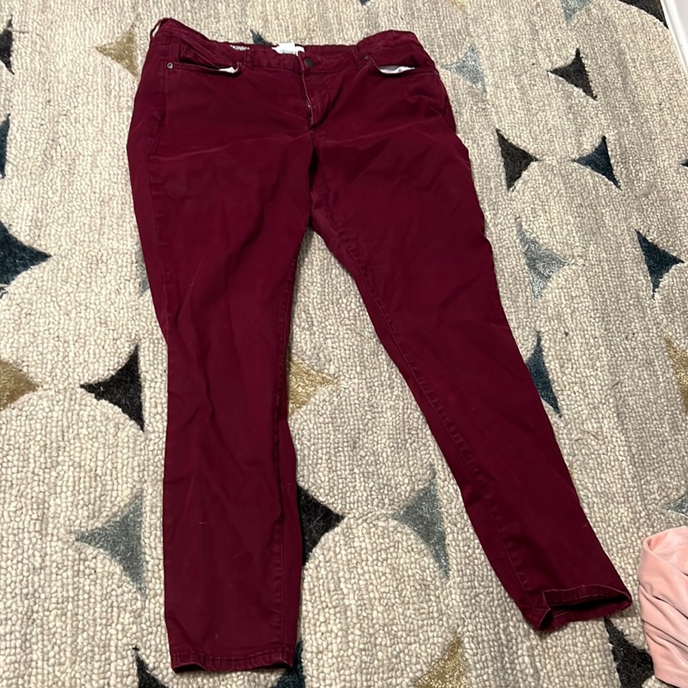 Burgundy/ Maroon Skinny Jeans